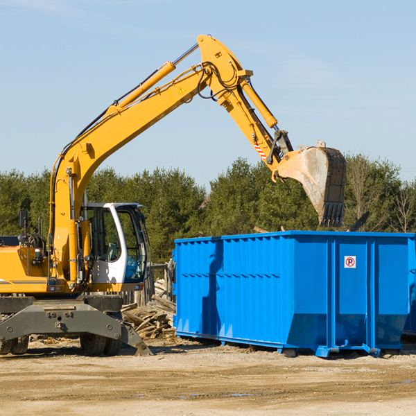 are there any restrictions on where a residential dumpster can be placed in Riley IN